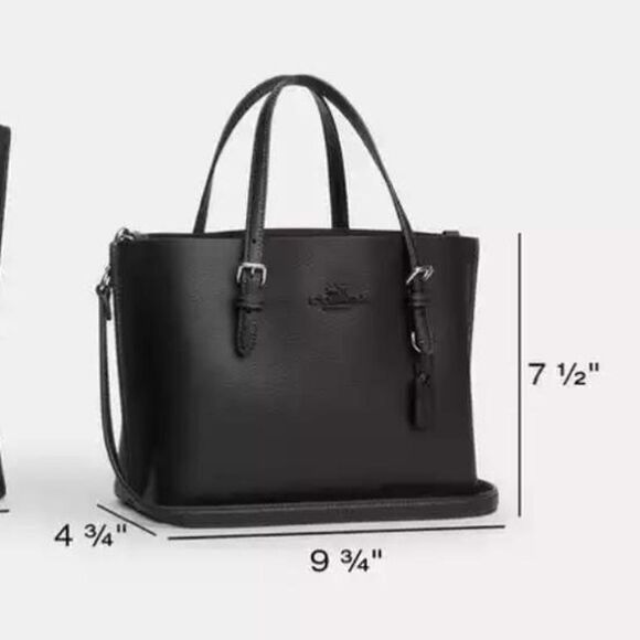 COACH MOLLIE 25 LEATHER TOTE BAG (DARK STONE) - Picture 7 of 7